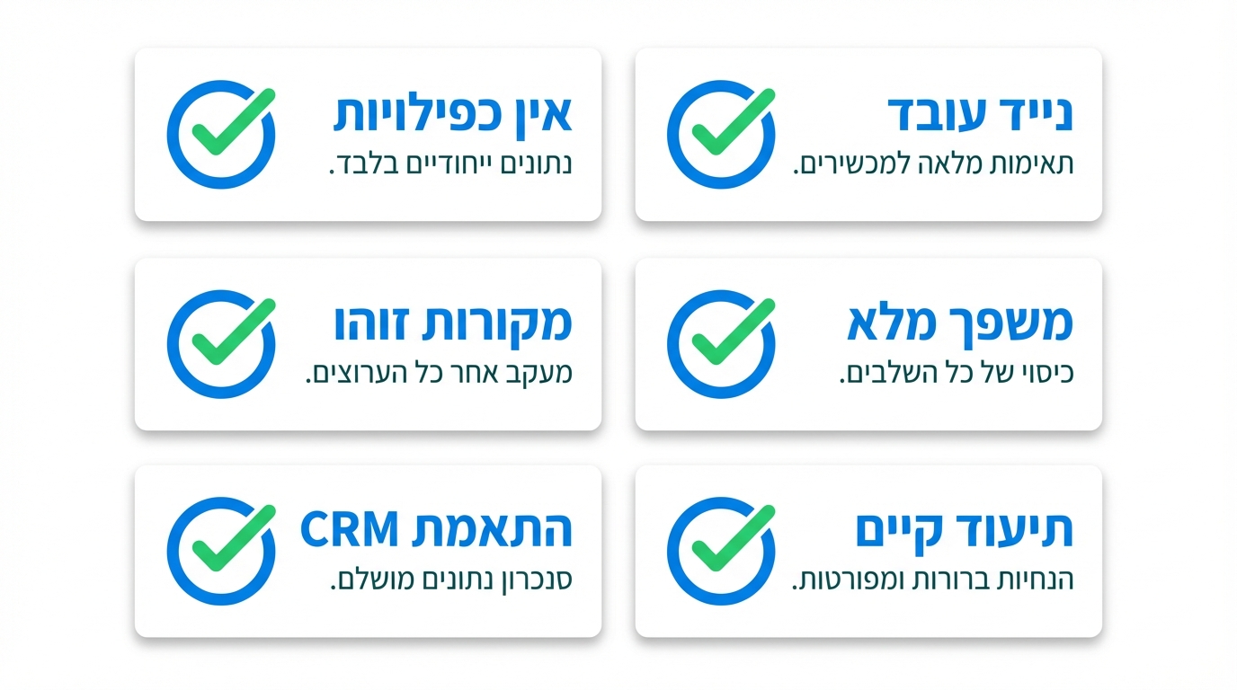 צ'ק ליסט - האם המדידה הדיגיטלית שלכם עובדת