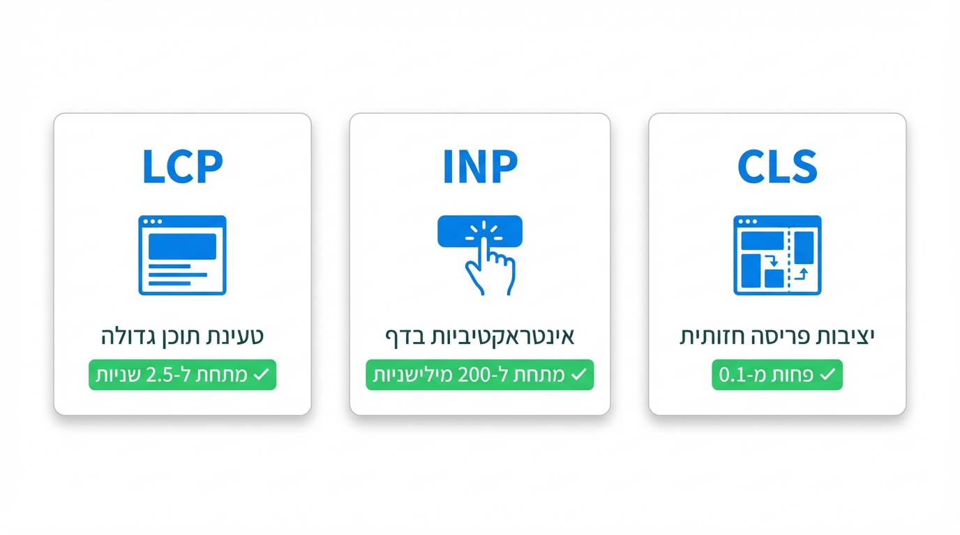Core Web Vitals - מדדי חוויית משתמש