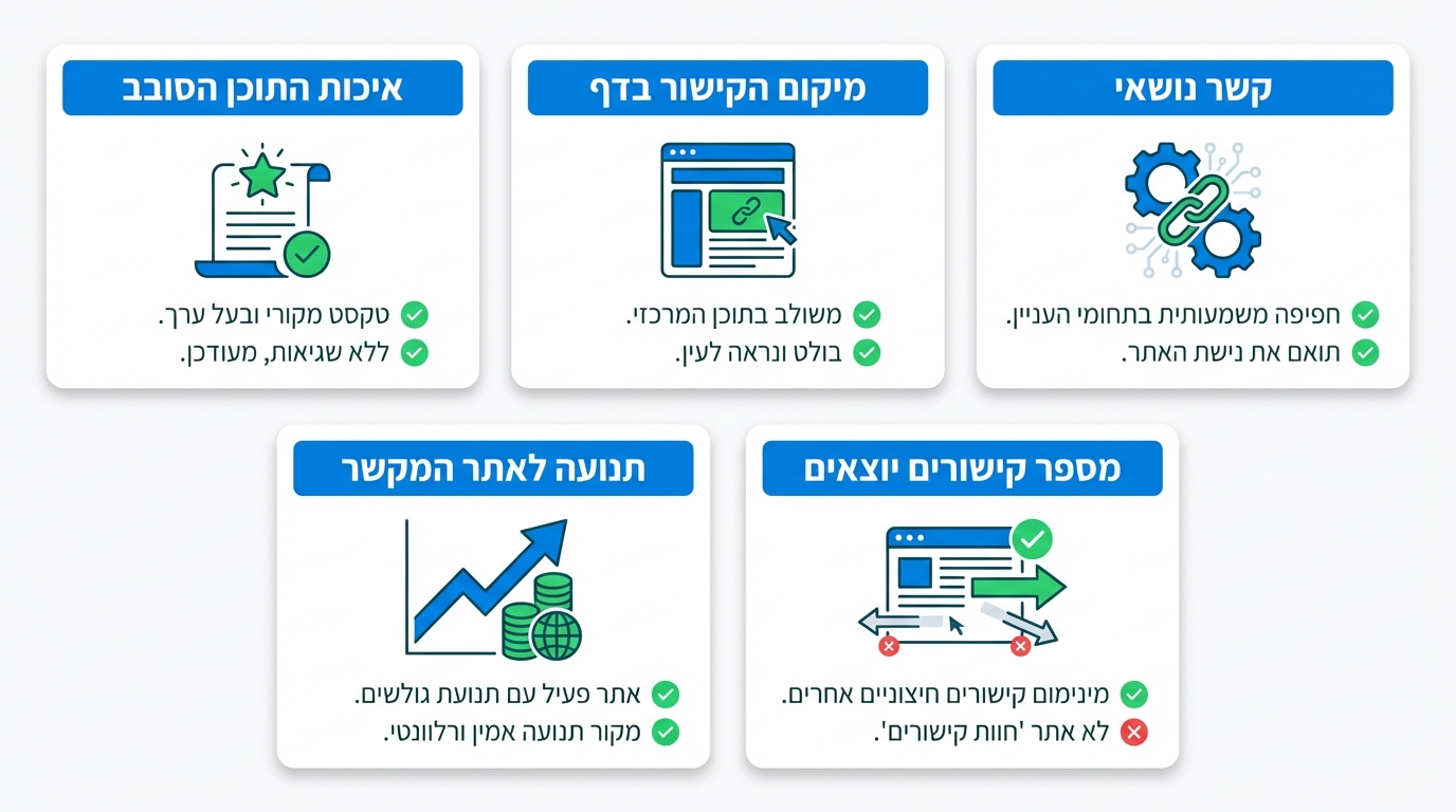 איך יודעים אם קישור חיצוני הוא איכותי - בניית קישורים לאתר