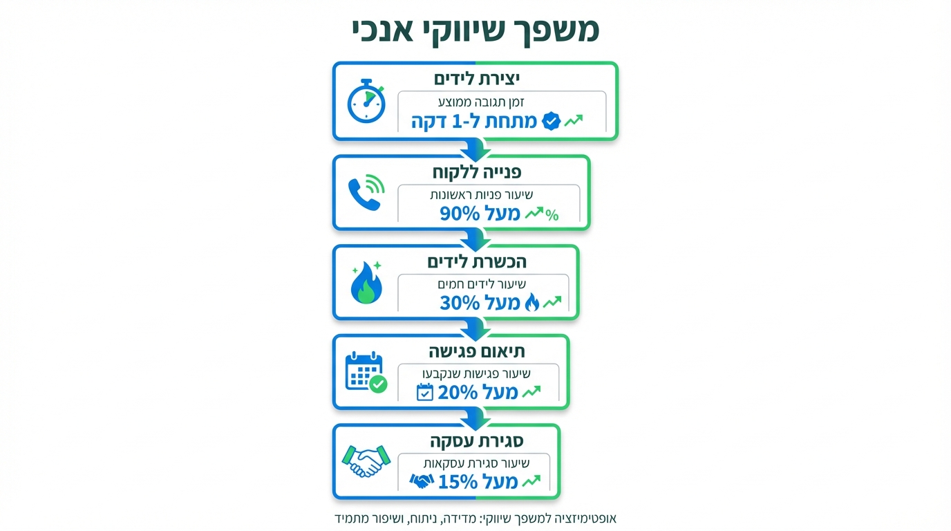מדדים שמנהלים חייבים לעקוב אחריהם - טבלת KPI לפי שלבי משפך