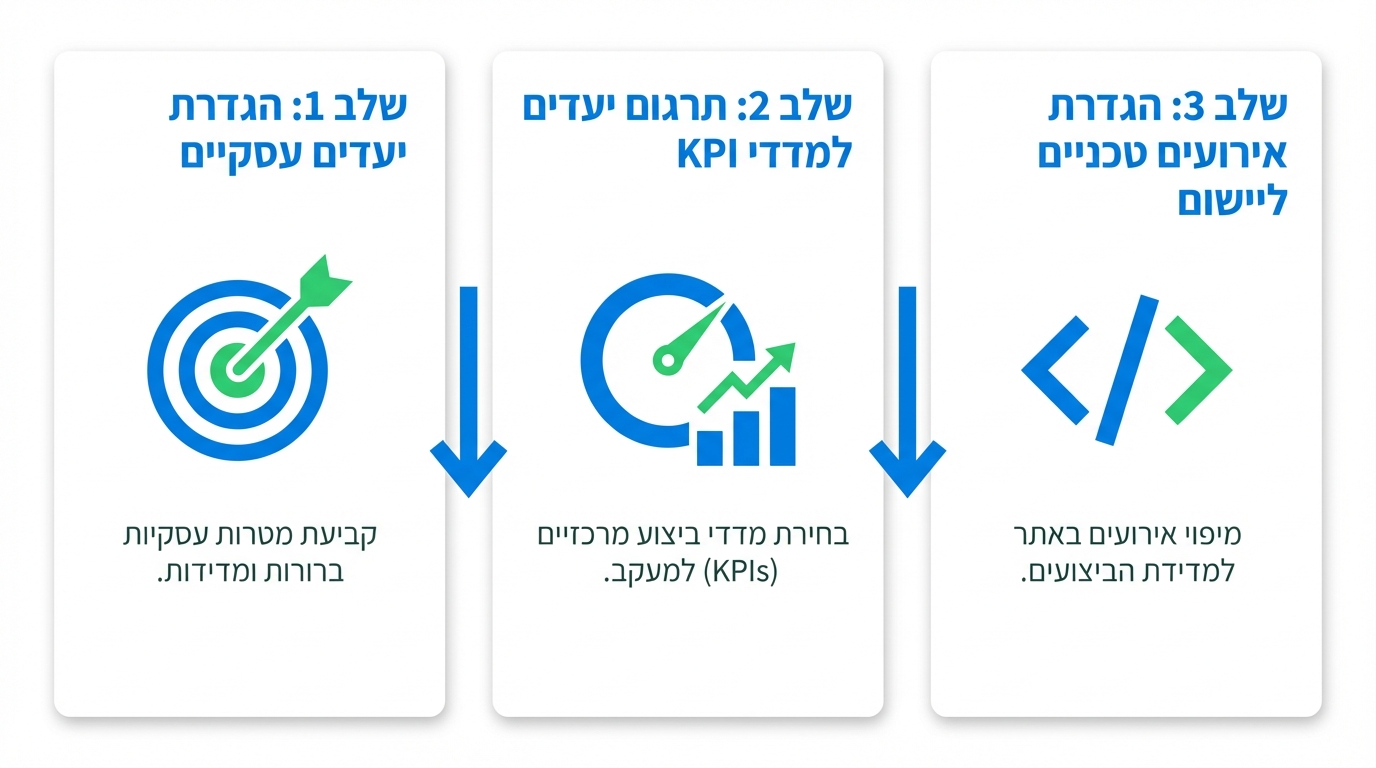 תכנית מדידה דיגיטלית - מטרה עסקית לנתון מדיד