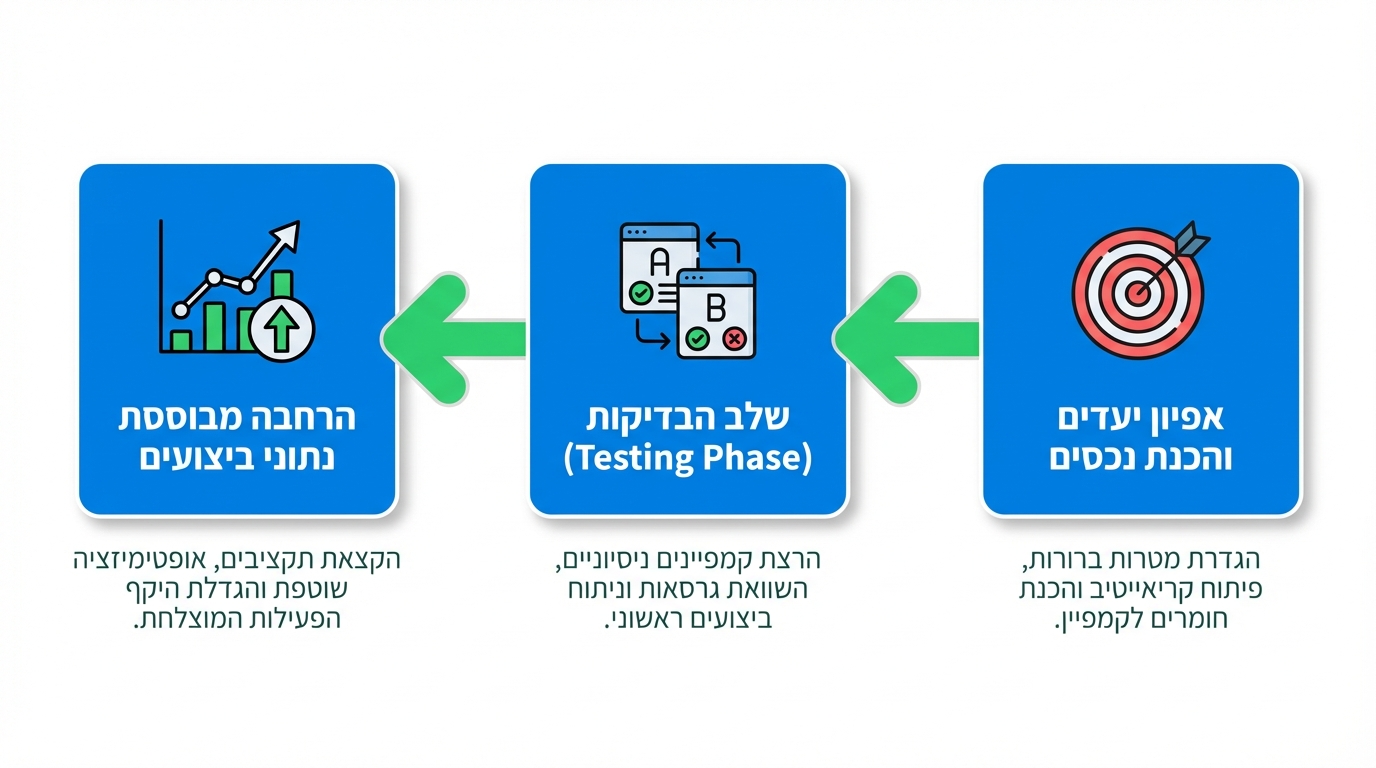 תהליך עבודה נכון בפרסום ממומן מאפיון ועד סקייל