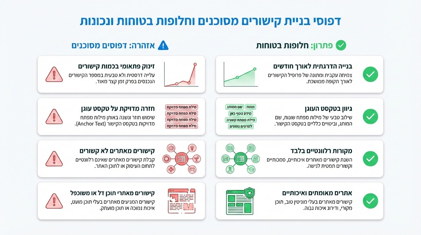 הסיכונים בבניית קישורים ואיך לא לקבל עונש מגוגל