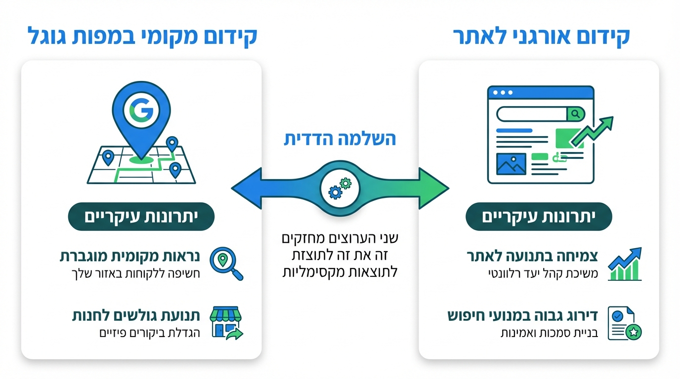 ההבדל בין קידום בגוגל מפות לקידום אורגני לאתר