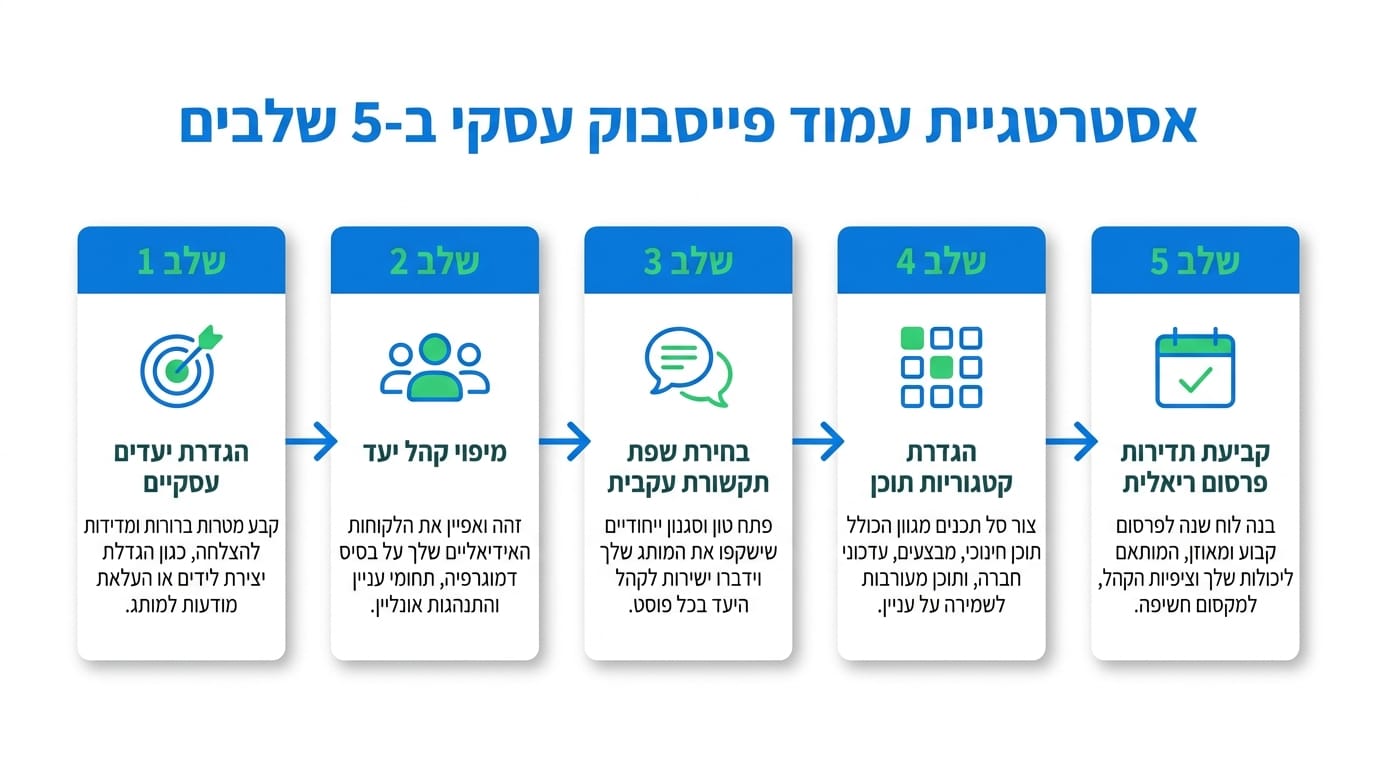 בניית אסטרטגיה נכונה לניהול דף עסקי פייסבוק