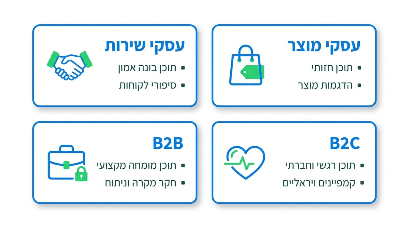 התאמת ניהול הדף העסקי לסוג העסק ולקהל היעד