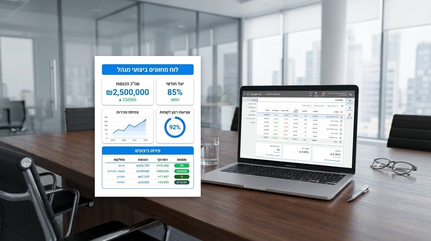 איך בונים דוח מנהלים ברור שמוביל להחלטות בגוגל אדס