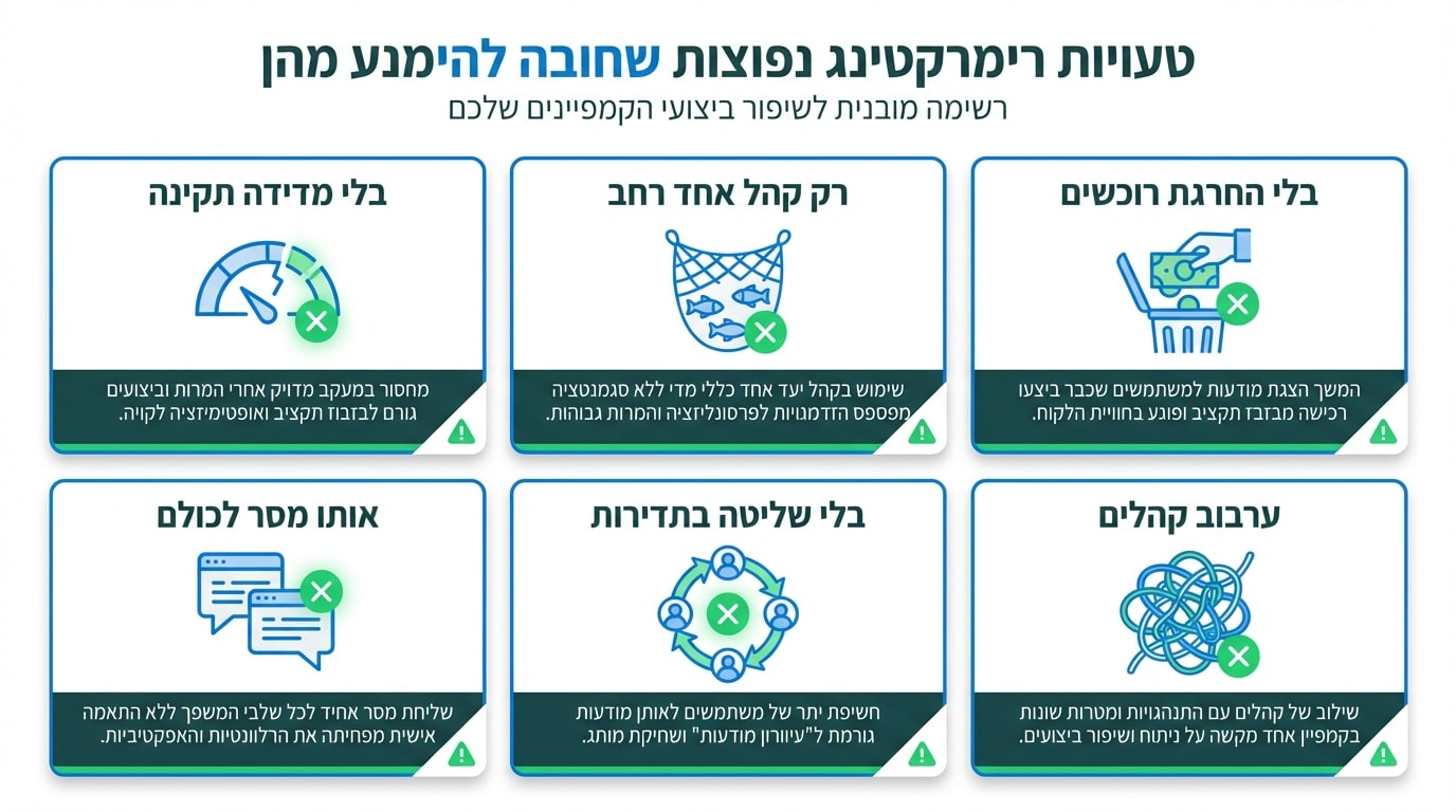 טעויות שכדאי להימנע מהן ברימרקטינג גוגל אדס