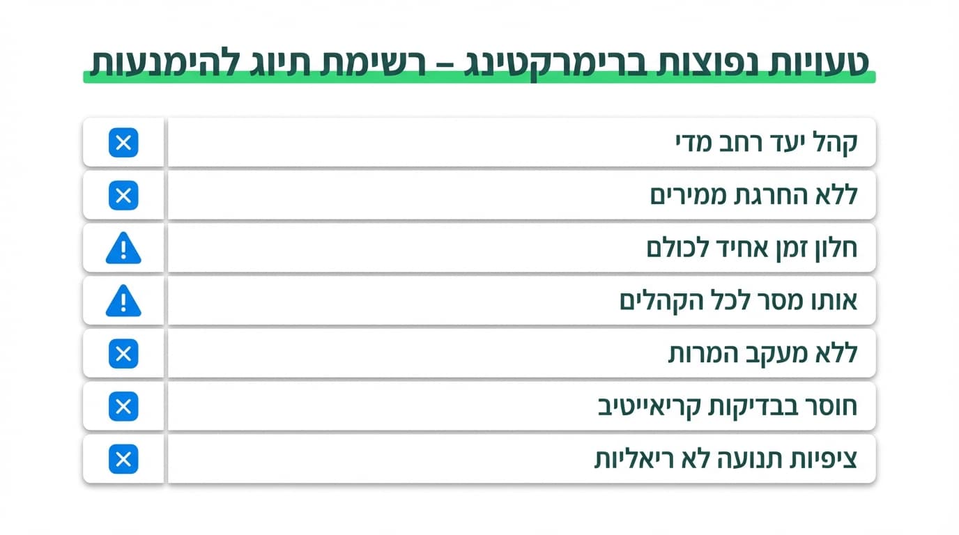 שבע טעויות נפוצות ברימרקטינג גוגל אדס