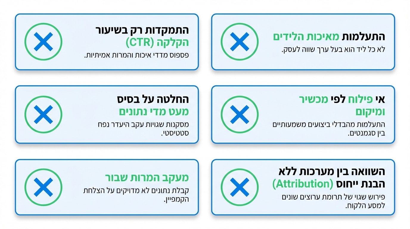שש טעויות נפוצות בניתוח דוחות גוגל אדס