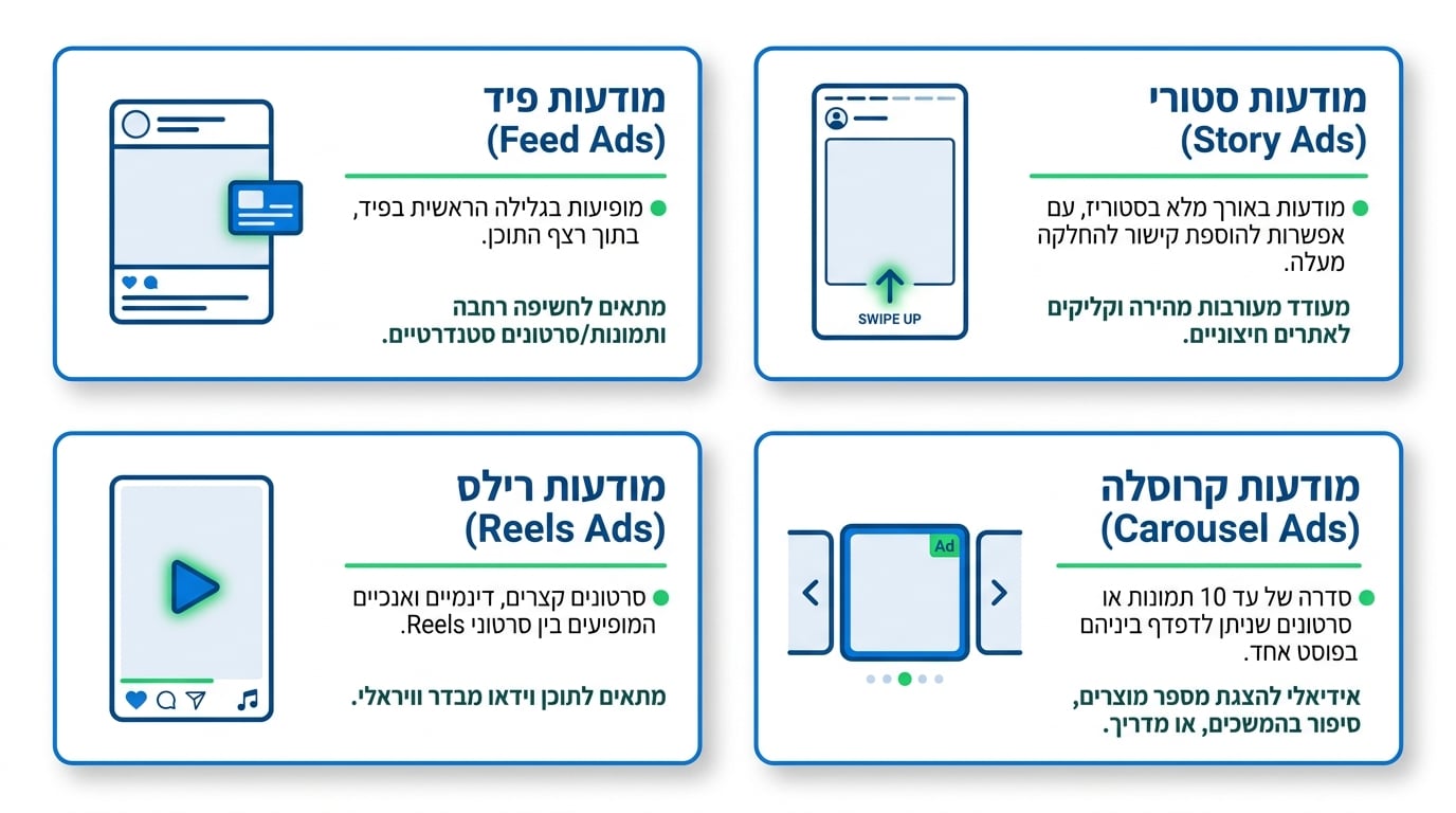 סוגי מודעות אינסטגרם שכדאי להכיר