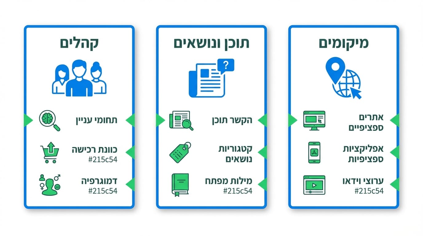 אילו סוגי טרגוט קיימים ברשת המדיה של גוגל