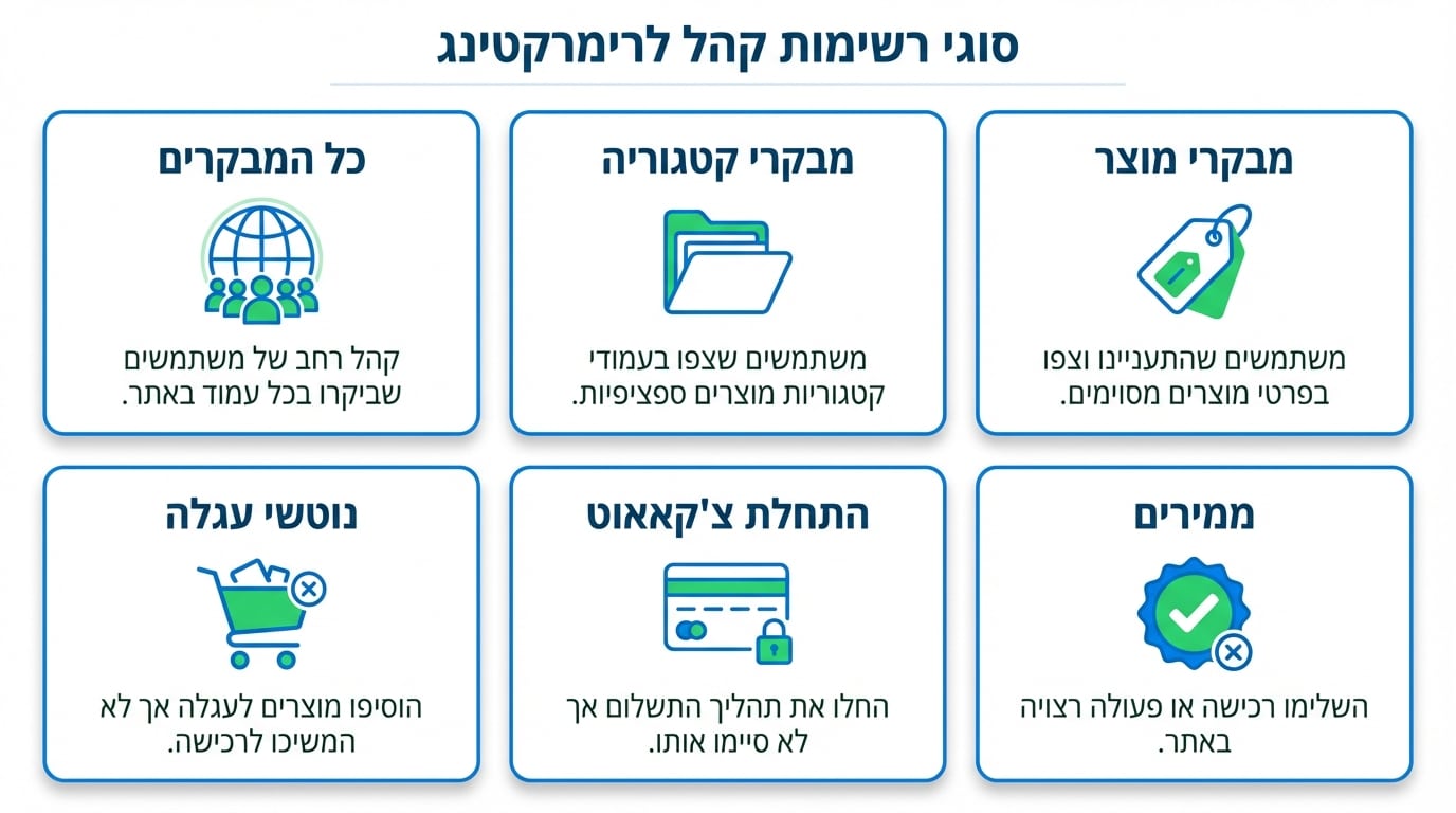 מהן רשימות רימרקטינג ואיך בונים אותן בצורה חכמה