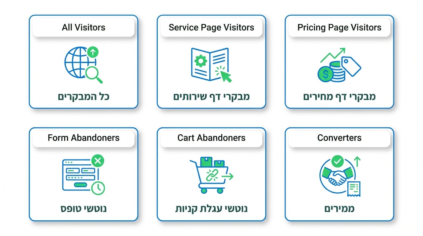 רשימות רימרקטינג חובה לבנייה בגוגל אדס