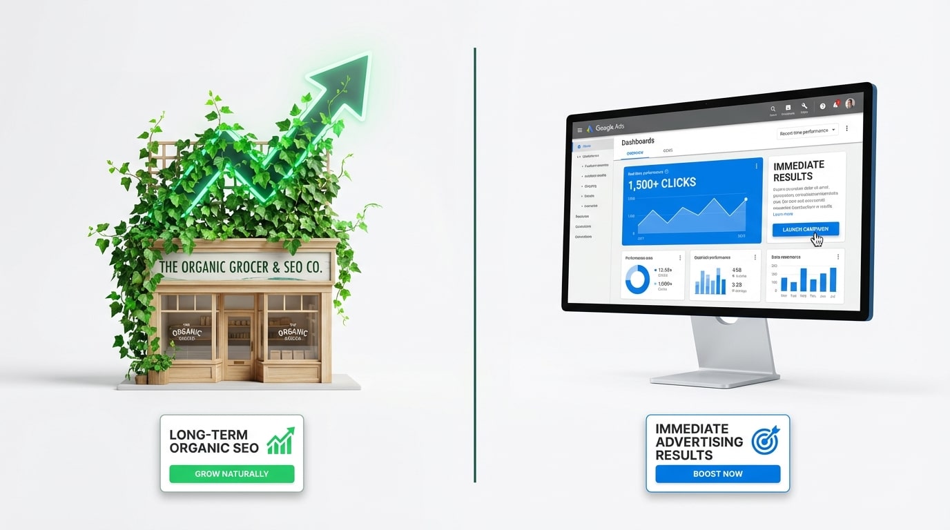 ההבדל בין קידום אורגני מקומי לפרסום מקומי ממומן בגוגל